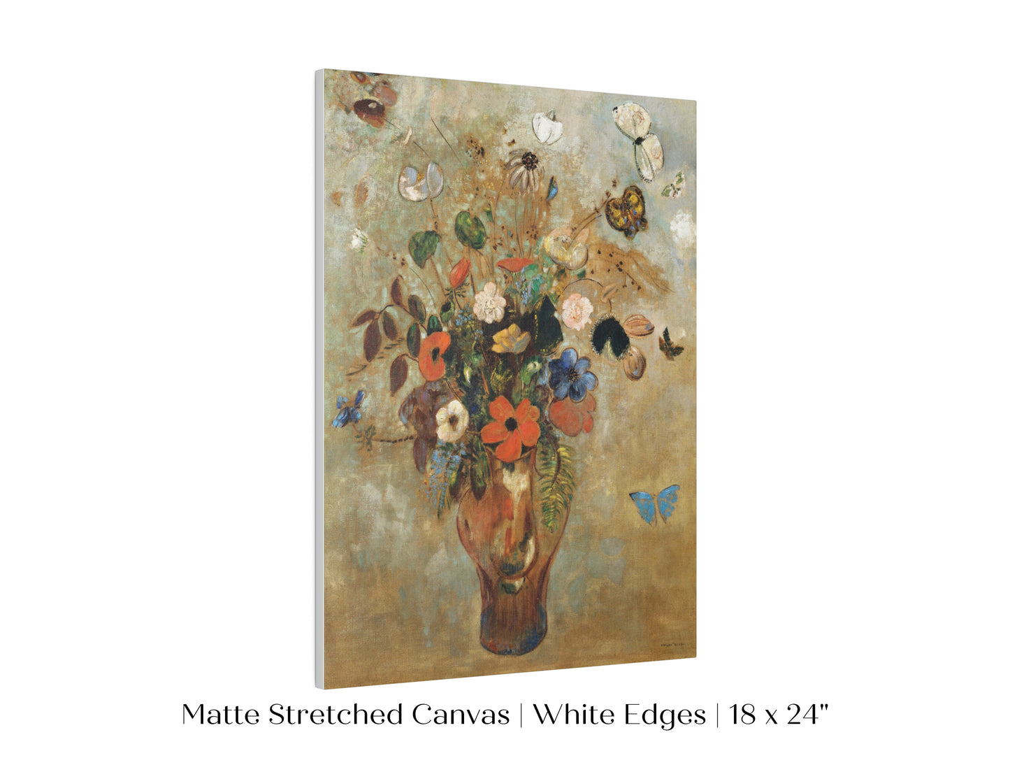 Still Life with a Vase of Flowers and Butterflies | P34