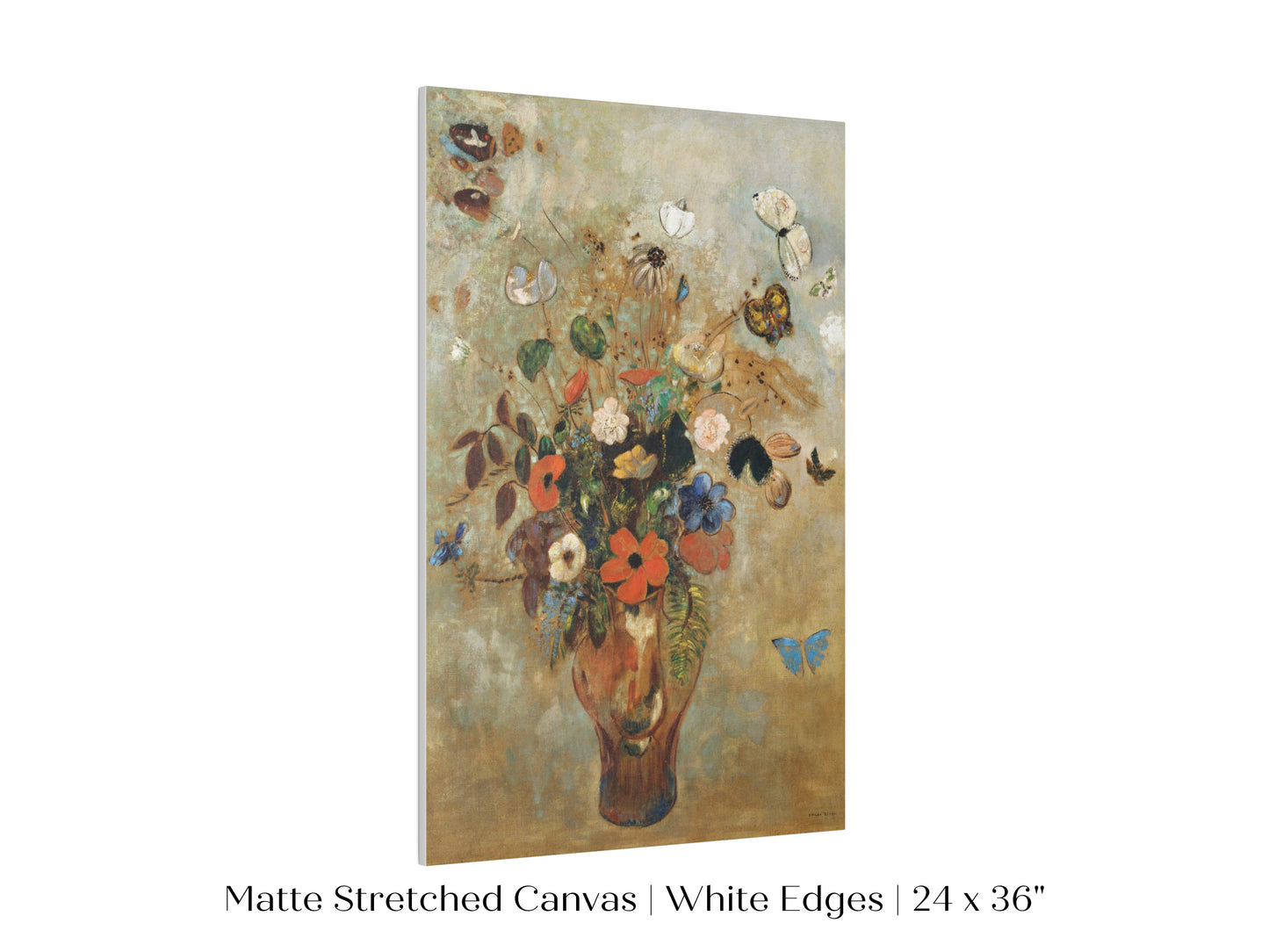 Still Life with a Vase of Flowers and Butterflies | P34