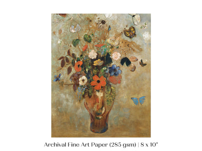 Still Life with a Vase of Flowers and Butterflies | P34
