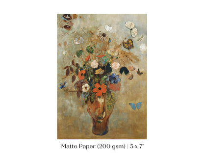 Still Life with a Vase of Flowers and Butterflies | P34