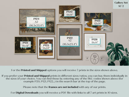Rustic French Farmhouse | Vintage Gallery Wall Set | 7 Prints | S7-2
