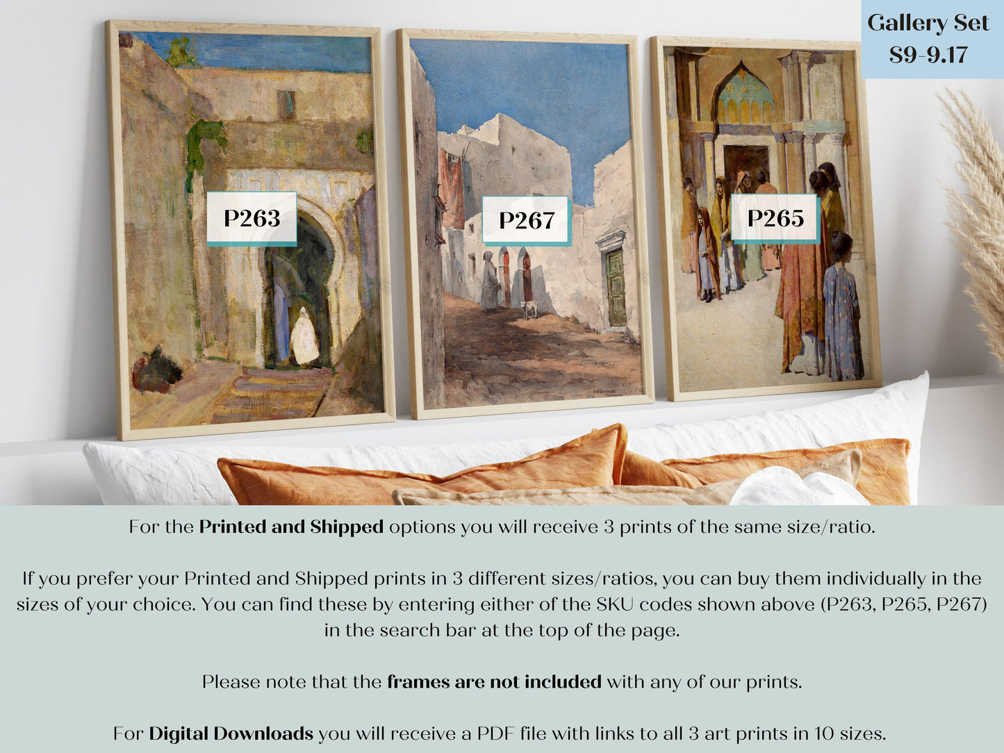 Morocco | Gallery Wall Set | 3 Prints | S9-9.17