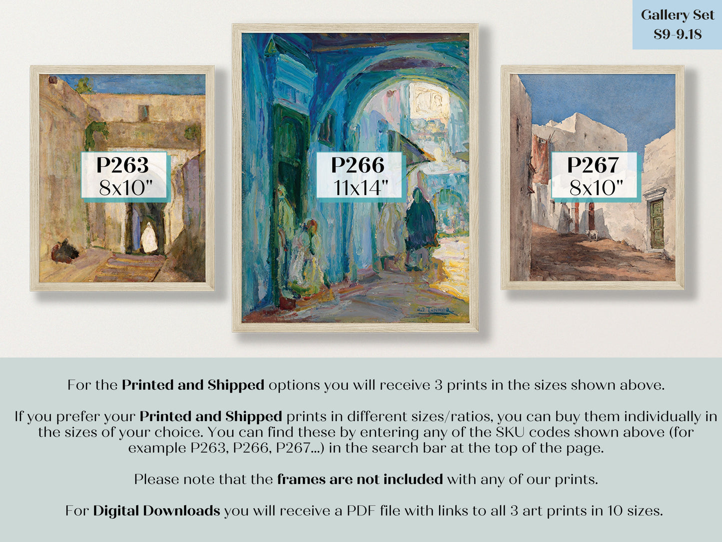 Morocco | Gallery Wall Set | 3 Prints | S9-9.18
