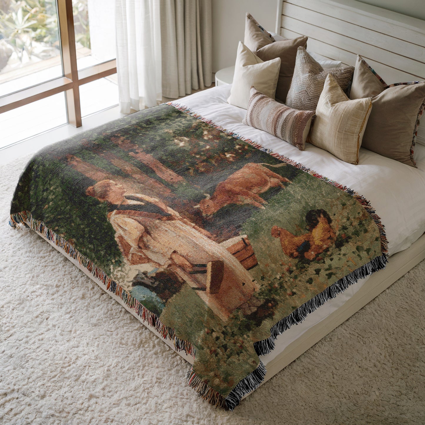The Milk Maid | Woven Blanket