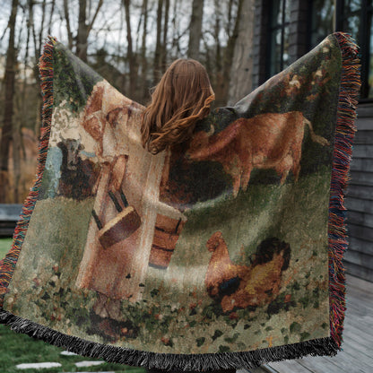 The Milk Maid | Woven Blanket