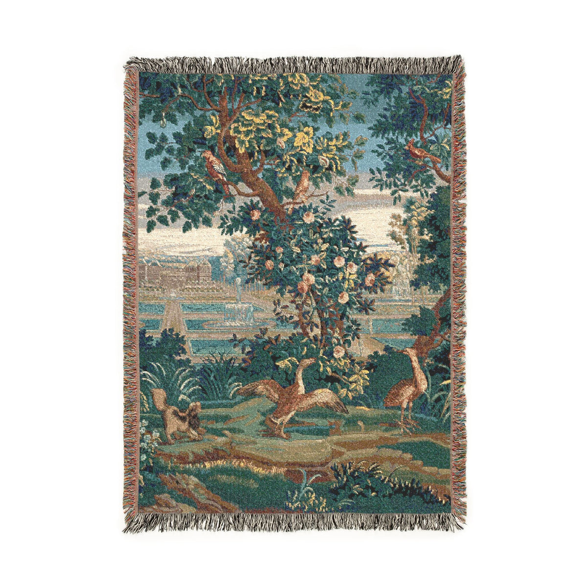 Vintage Garden Tapestry Woven Blanket