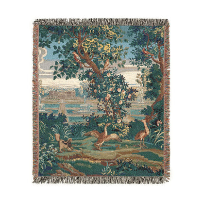 Vintage Garden Tapestry Woven Blanket