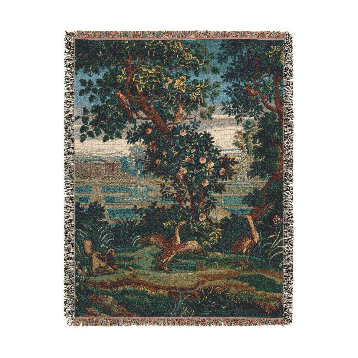 Vintage Garden Tapestry Woven Blanket