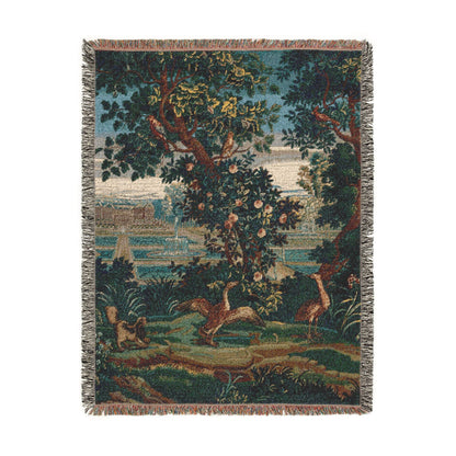 Vintage Garden Tapestry Woven Blanket