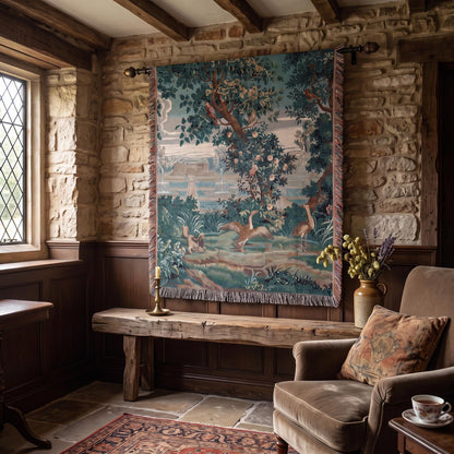 Vintage Garden Tapestry Woven Blanket