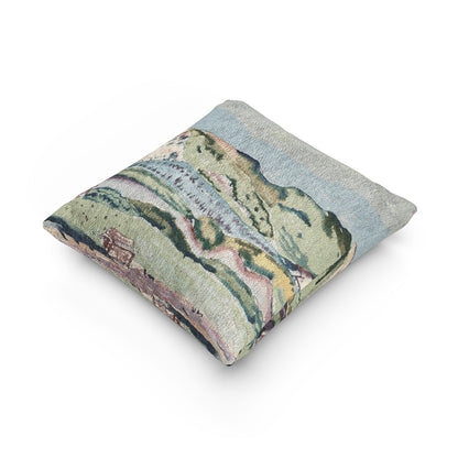 Watercolour Mountains Woven Throw Pillow - Piccolo Fiore Prints