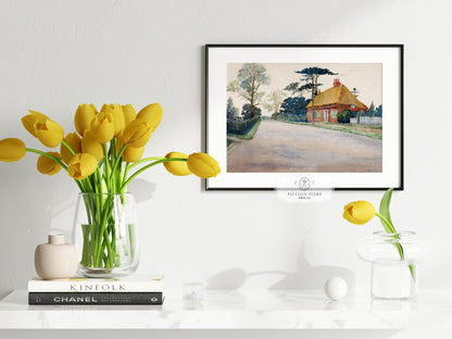 A Road in Dorset | P498 - Single Art Prints - Piccolo Fiore Prints
