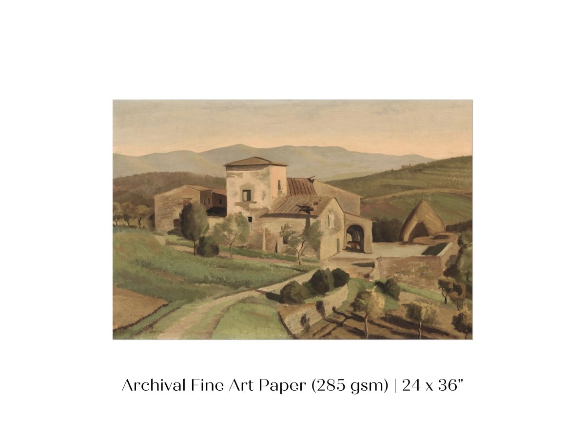 A Tuscan Farm | P377 - Single Art Prints - Piccolo Fiore Prints