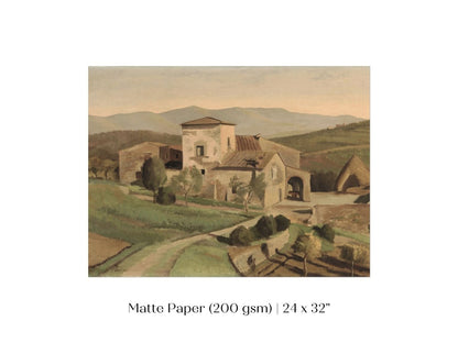 A Tuscan Farm | P377 - Single Art Prints - Piccolo Fiore Prints