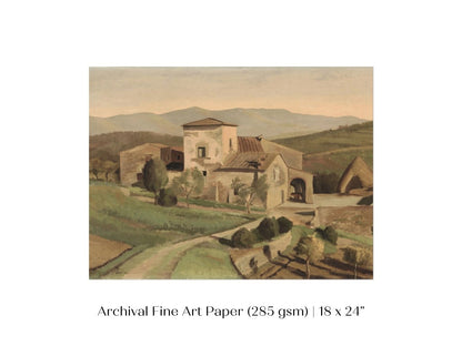 A Tuscan Farm | P377 - Single Art Prints - Piccolo Fiore Prints