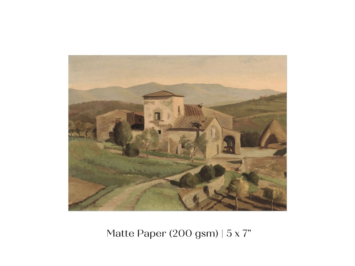A Tuscan Farm | P377 - Single Art Prints - Piccolo Fiore Prints