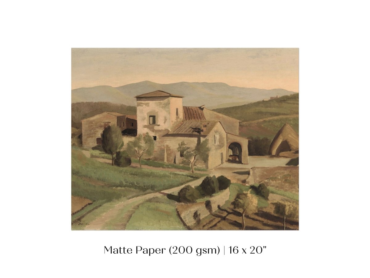 A Tuscan Farm | P377 - Single Art Prints - Piccolo Fiore Prints