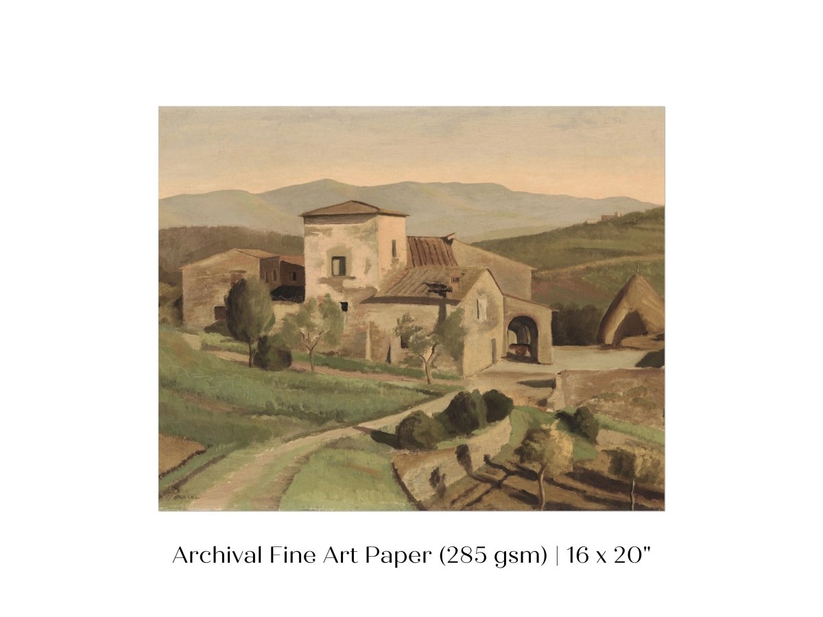 A Tuscan Farm | P377 - Single Art Prints - Piccolo Fiore Prints
