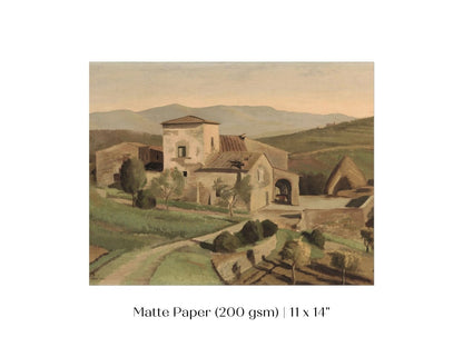 A Tuscan Farm | P377 - Single Art Prints - Piccolo Fiore Prints