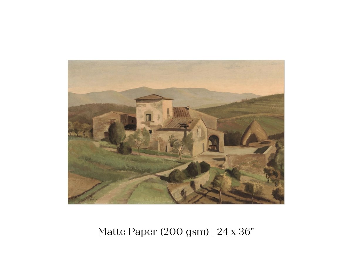 A Tuscan Farm | P377 - Single Art Prints - Piccolo Fiore Prints