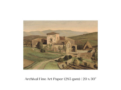 A Tuscan Farm | P377 - Single Art Prints - Piccolo Fiore Prints