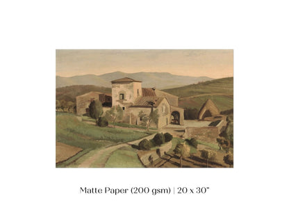 A Tuscan Farm | P377 - Single Art Prints - Piccolo Fiore Prints