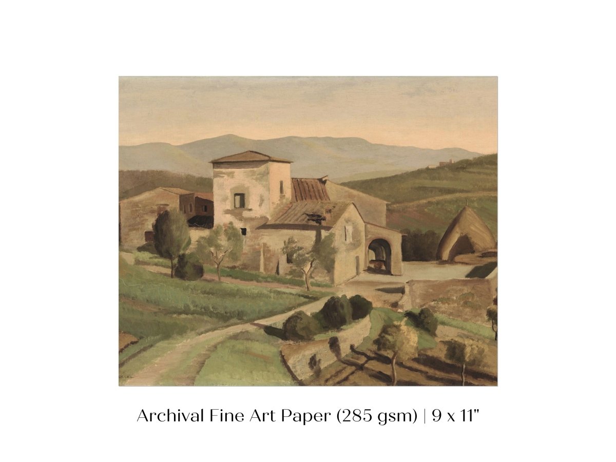 A Tuscan Farm | P377 - Single Art Prints - Piccolo Fiore Prints