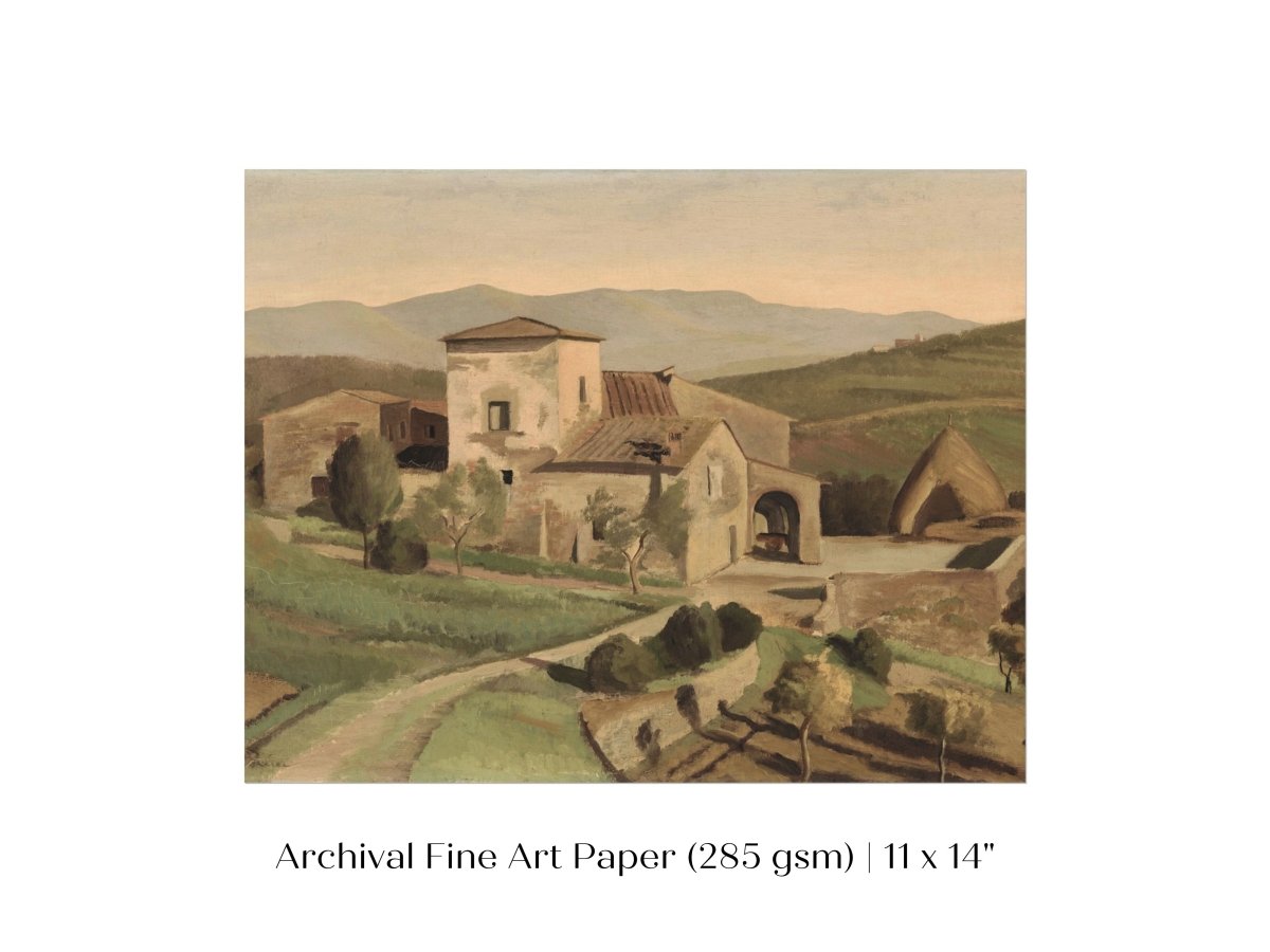 A Tuscan Farm | P377 - Single Art Prints - Piccolo Fiore Prints