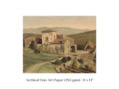 A Tuscan Farm | P377 - Single Art Prints - Piccolo Fiore Prints