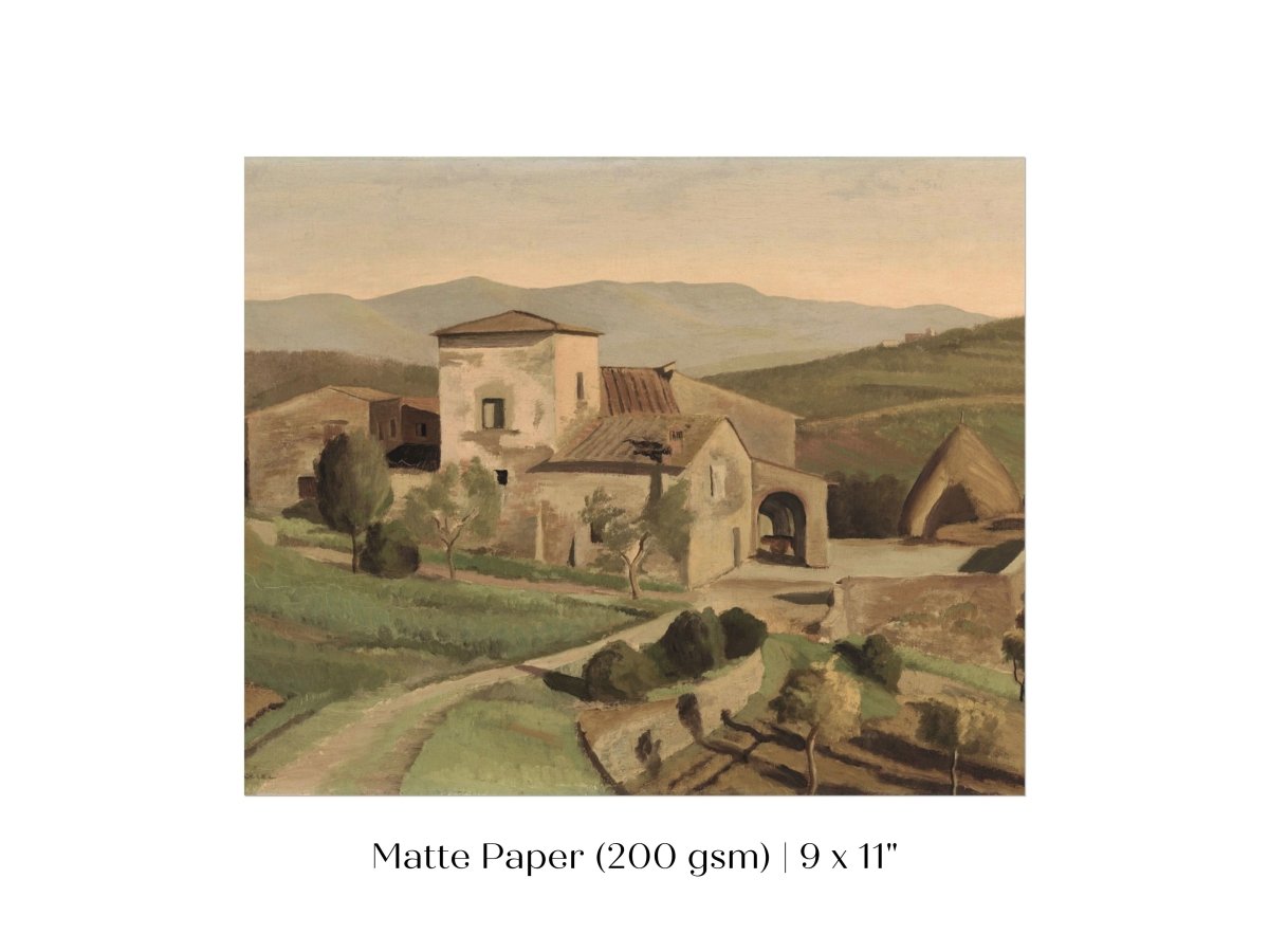 A Tuscan Farm | P377 - Single Art Prints - Piccolo Fiore Prints