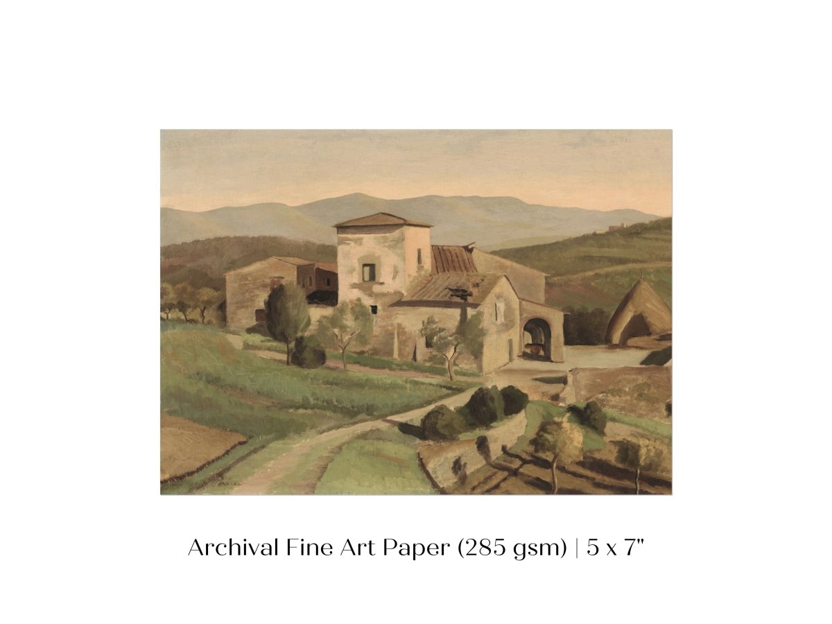 A Tuscan Farm | P377 - Single Art Prints - Piccolo Fiore Prints