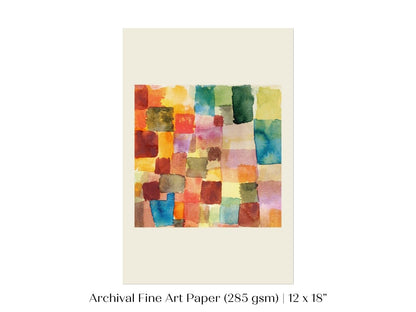 Abstract Watercolour Squares | Paul Klee | P31 - Single Art Prints - Piccolo Fiore Prints