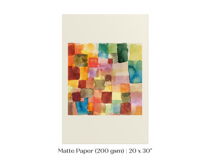 Abstract Watercolour Squares | Paul Klee | P31 - Single Art Prints - Piccolo Fiore Prints