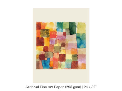 Abstract Watercolour Squares | Paul Klee | P31 - Single Art Prints - Piccolo Fiore Prints