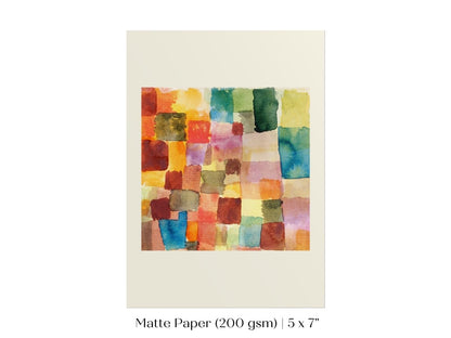 Abstract Watercolour Squares | Paul Klee | P31 - Single Art Prints - Piccolo Fiore Prints