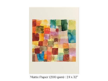 Abstract Watercolour Squares | Paul Klee | P31 - Single Art Prints - Piccolo Fiore Prints