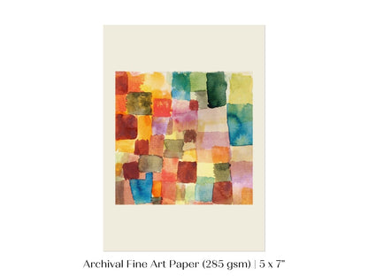 Abstract Watercolour Squares | Paul Klee | P31 - Single Art Prints - Piccolo Fiore Prints