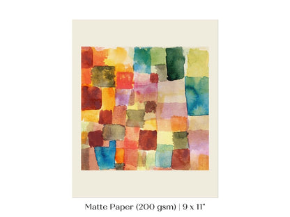 Abstract Watercolour Squares | Paul Klee | P31 - Single Art Prints - Piccolo Fiore Prints
