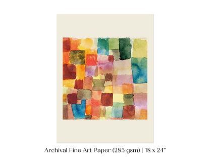 Abstract Watercolour Squares | Paul Klee | P31 - Single Art Prints - Piccolo Fiore Prints
