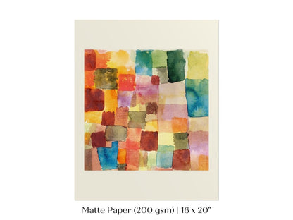 Abstract Watercolour Squares | Paul Klee | P31 - Single Art Prints - Piccolo Fiore Prints