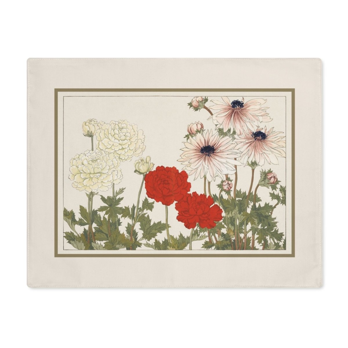 Anemone | Placemat - Cotton Twill Placemat - Piccolo Fiore Prints