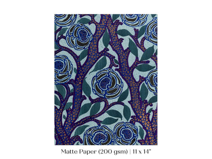 Art Deco Oriental Stencil Print | P210 - Single Art Prints - Piccolo Fiore Prints