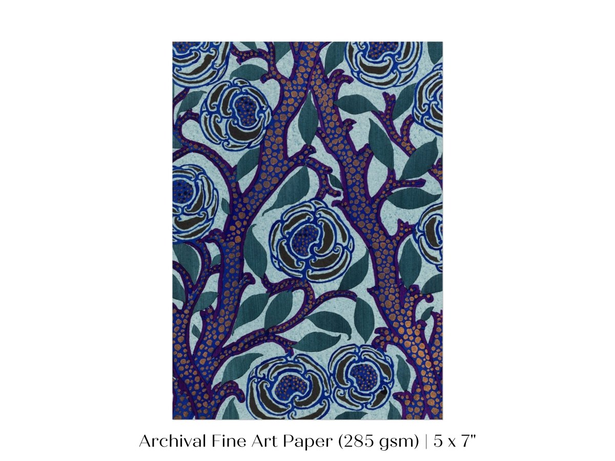 Art Deco Oriental Stencil Print | P210 - Single Art Prints - Piccolo Fiore Prints