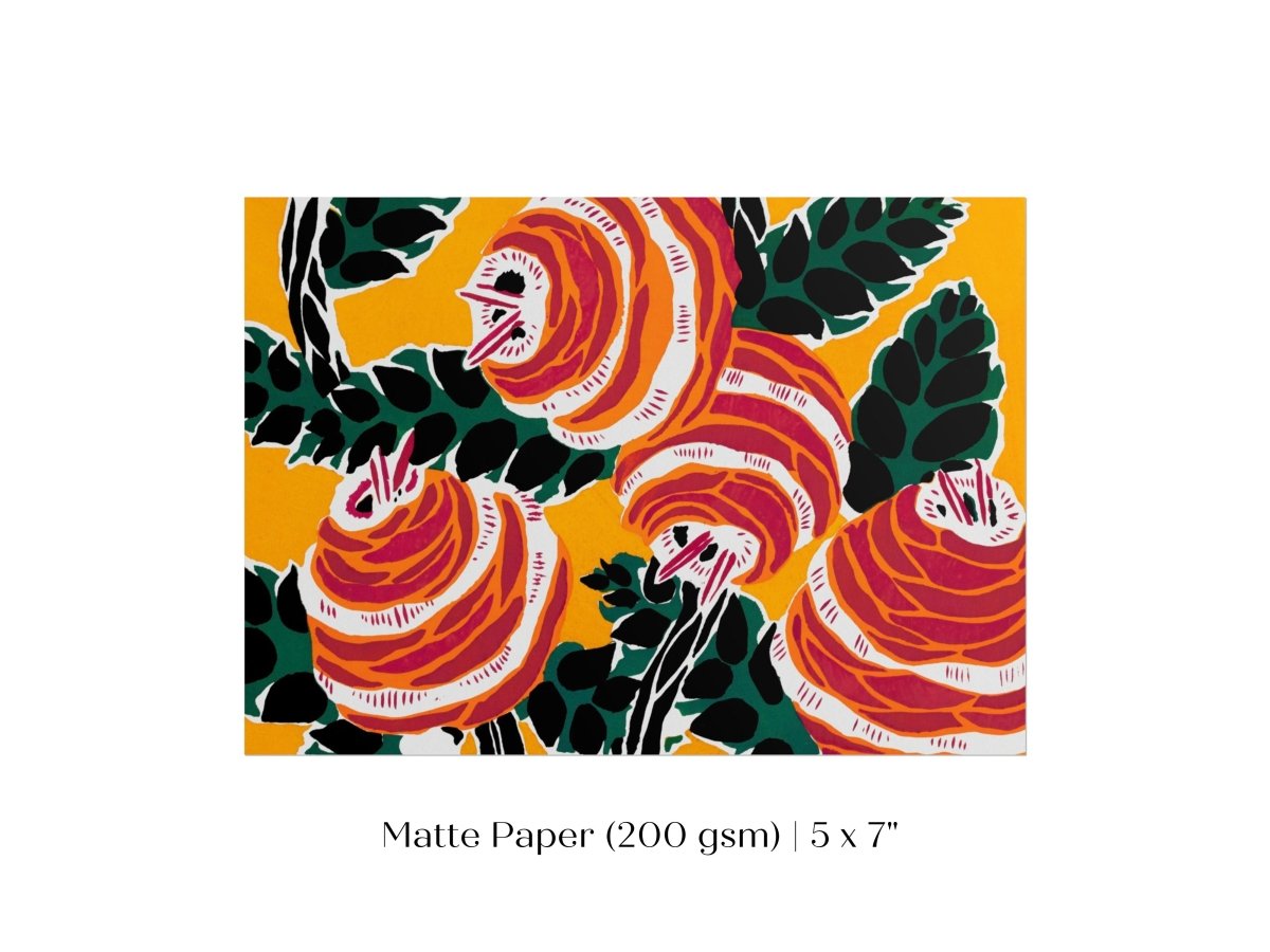 Art Nouveau Floral Stencil Print | Emile - Alain Séguy | P236 - Single Art Prints - Piccolo Fiore Prints