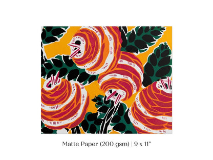 Art Nouveau Floral Stencil Print | Emile - Alain Séguy | P236 - Single Art Prints - Piccolo Fiore Prints