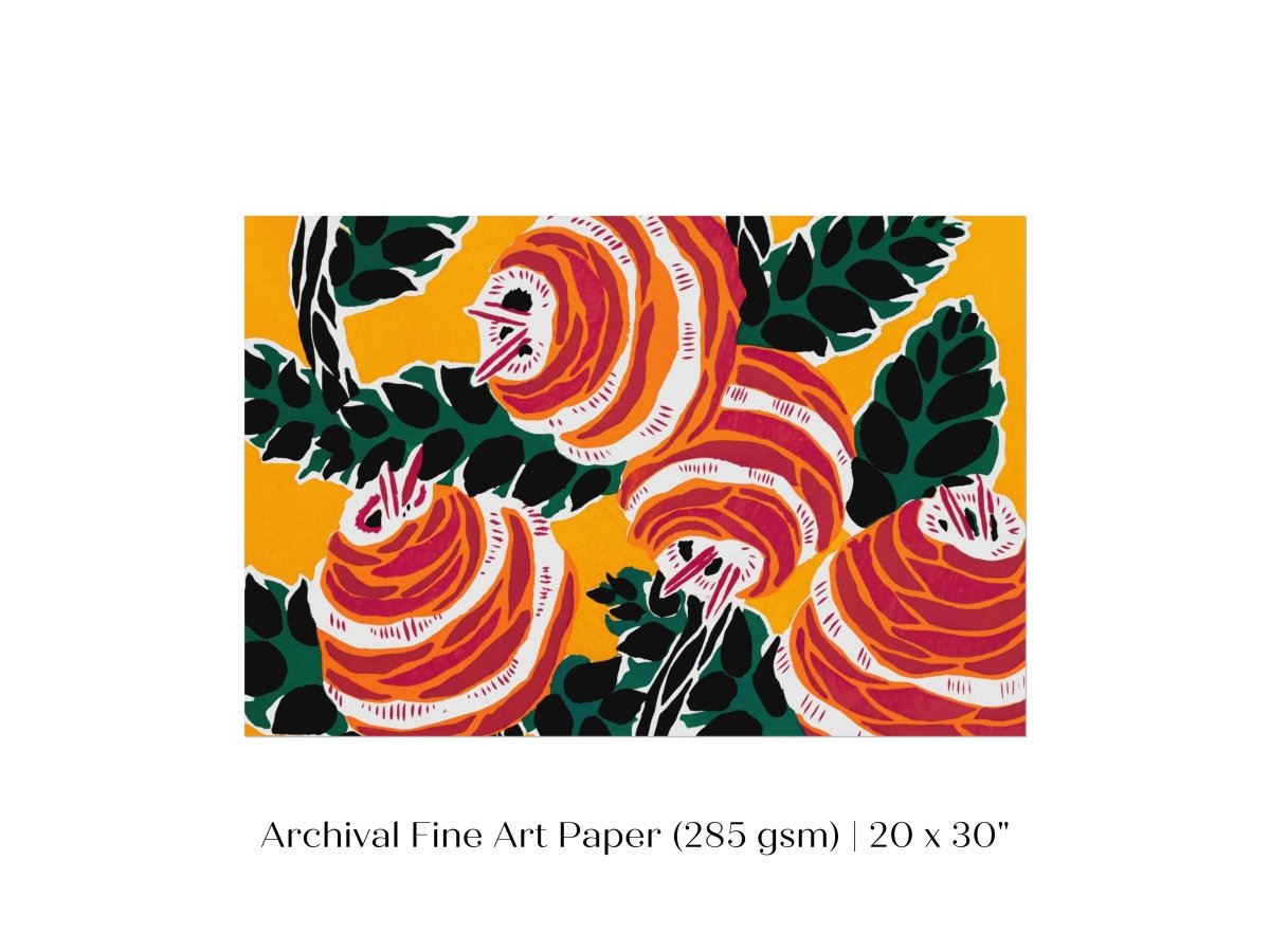 Art Nouveau Floral Stencil Print | Emile - Alain Séguy | P236 - Single Art Prints - Piccolo Fiore Prints