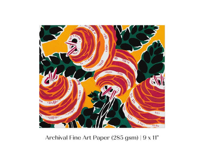 Art Nouveau Floral Stencil Print | Emile - Alain Séguy | P236 - Single Art Prints - Piccolo Fiore Prints