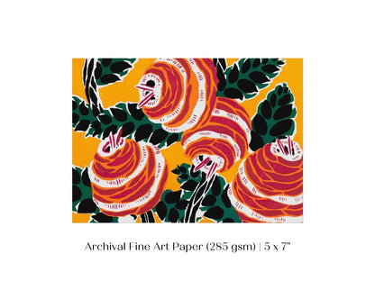 Art Nouveau Floral Stencil Print | Emile - Alain Séguy | P236 - Single Art Prints - Piccolo Fiore Prints
