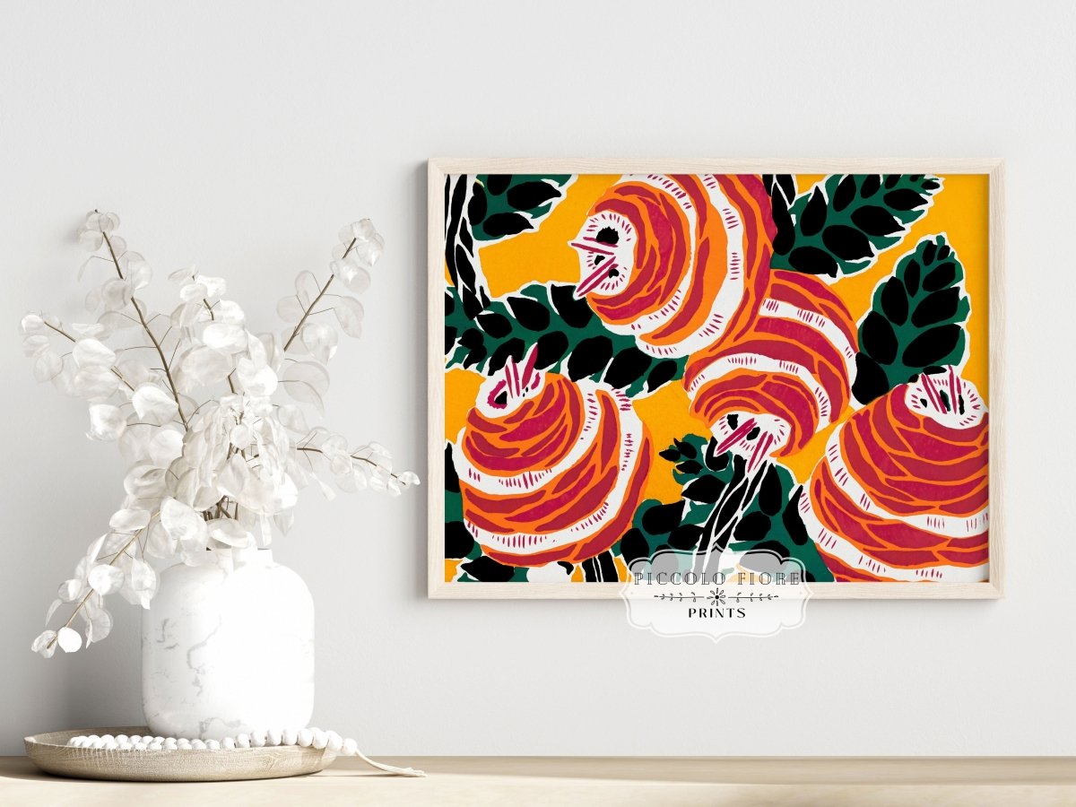 Art Nouveau Floral Stencil Print | Emile - Alain Séguy | P236 - Single Art Prints - Piccolo Fiore Prints