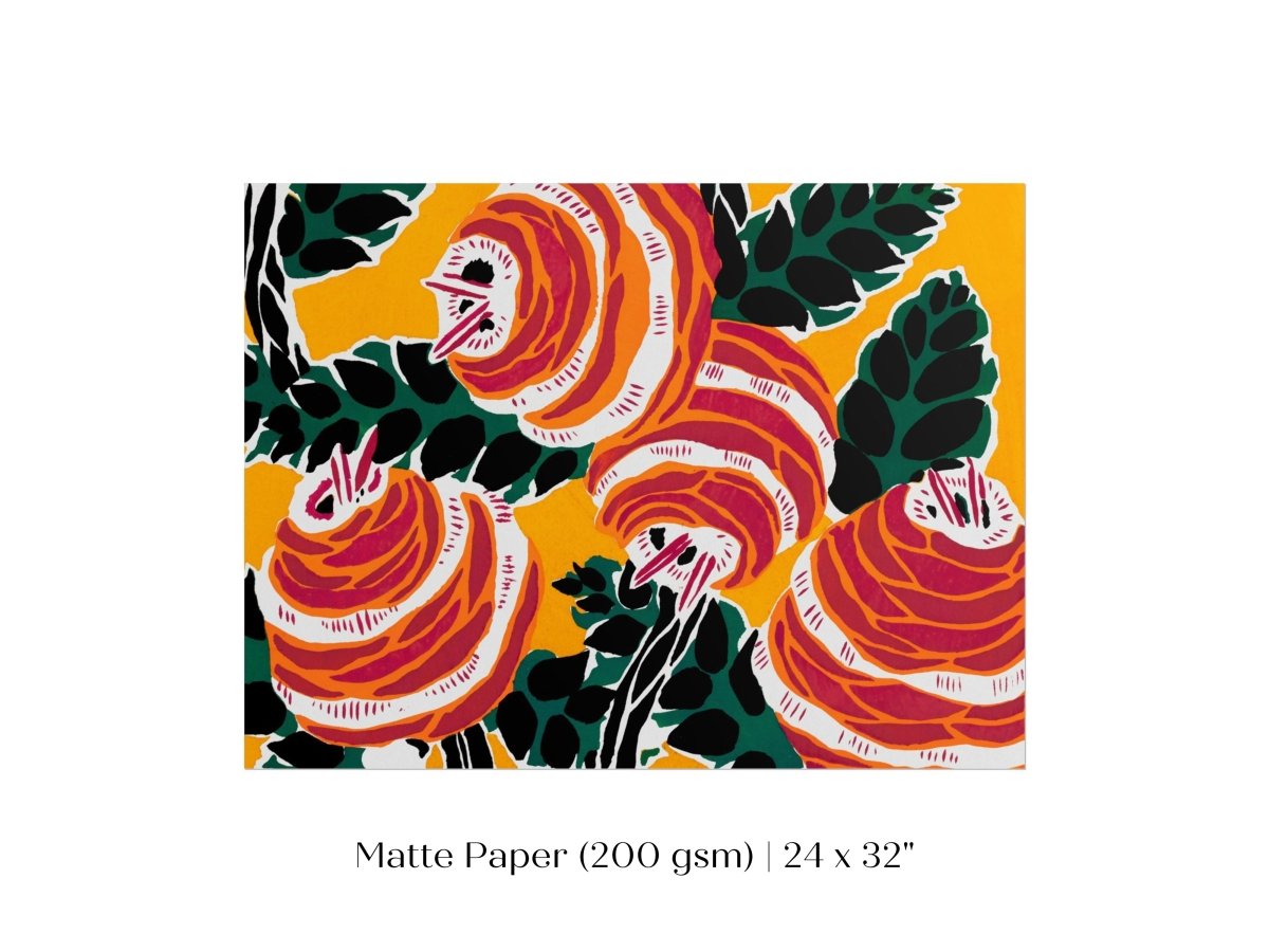 Art Nouveau Floral Stencil Print | Emile - Alain Séguy | P236 - Single Art Prints - Piccolo Fiore Prints